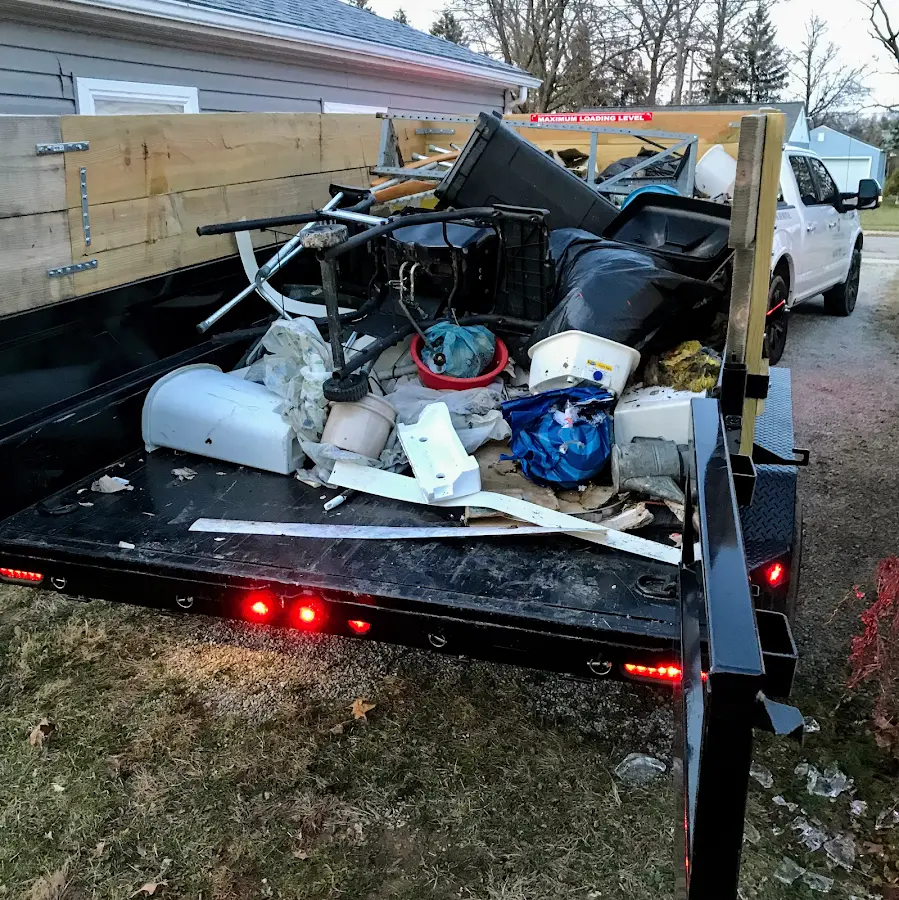 Roll-off dumpster delivered to a residential driveway in Mountainside